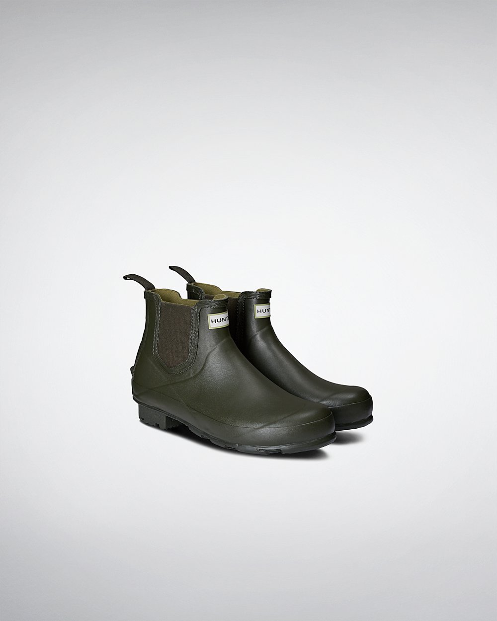 Chelsea Boots Herr - Hunter Norris Field - Mörk Olivgröna - 596381-JIX